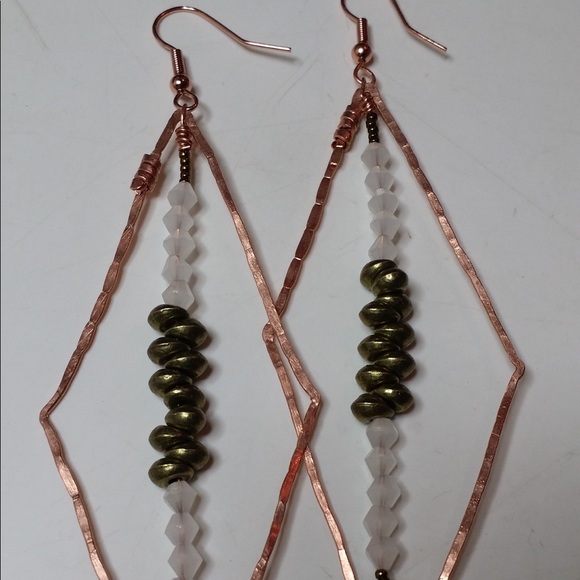Handmade Copper Earrings - Picture 4 of 4